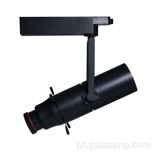 Luz LED profissional para trilho de contorno: Zoom Spotlight